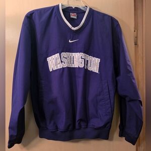 Vintage Nike Washington Huskies Windbreaker Pullover Jacket Mens S Purple Y2K